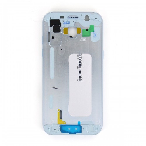 Châssis intermédiaire avec contour métal et batterie pour Galaxy A5 2017 Bleu photo 2